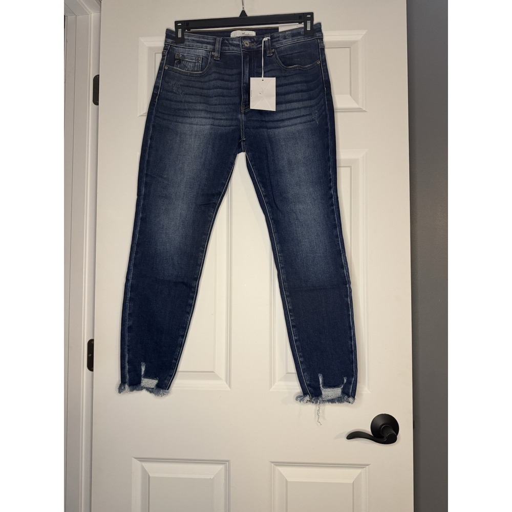 Kancan High Rise Ankle Skinny Jeans Raw Hem 11/29 Nwt